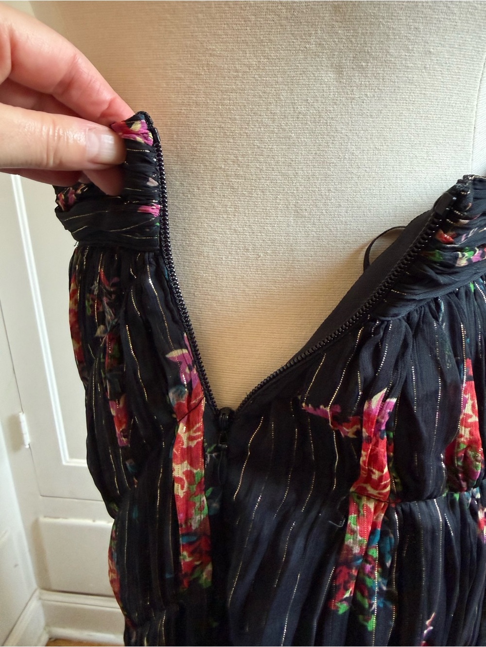 TOPSHOP Black Floral Ruffle Maxi Skirt - Picture 8 of 11